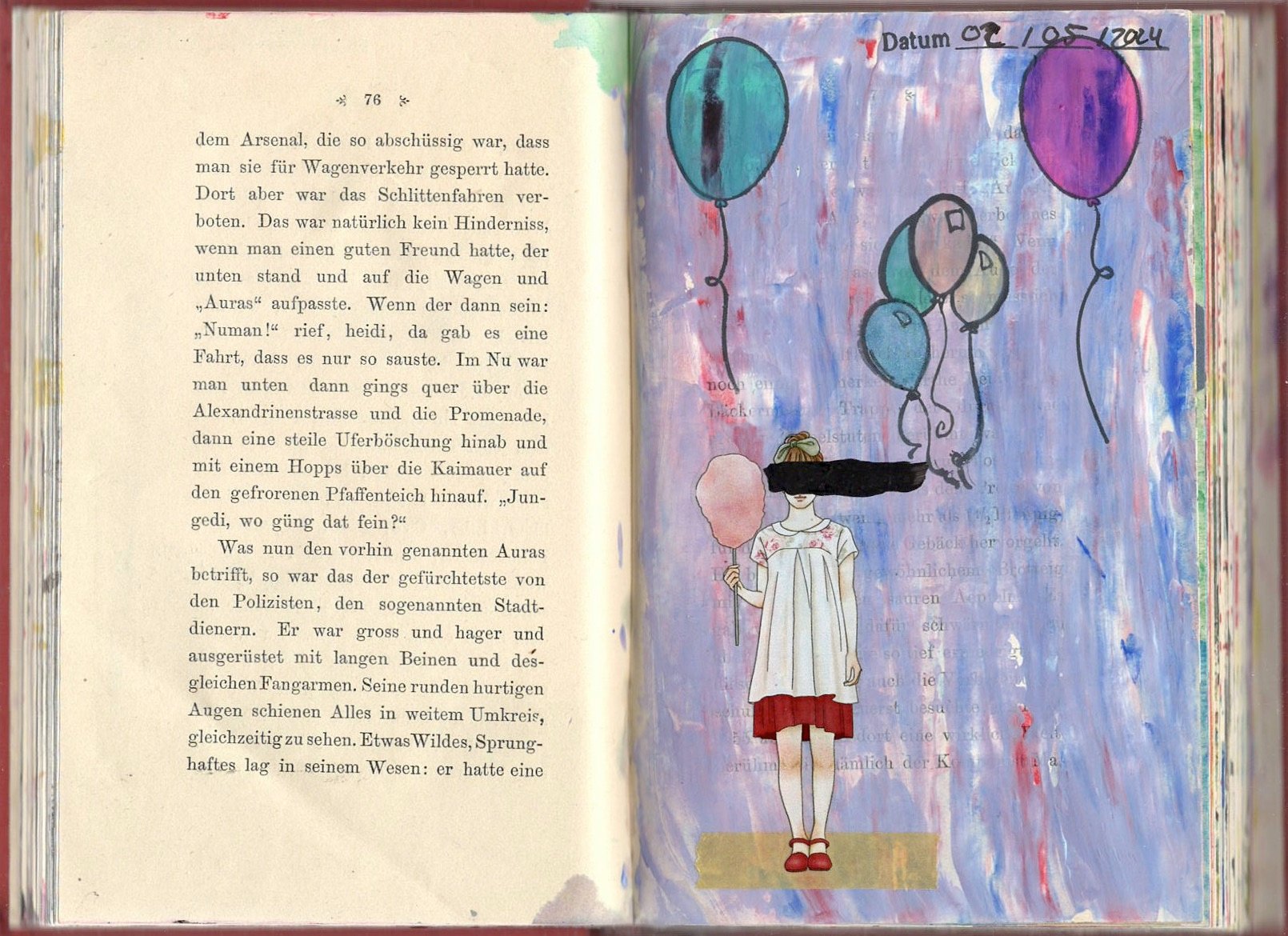 Scan eines Eintrags im Art Journal